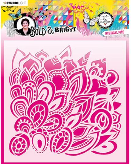 Studio Light - Art By Marlene - Mystical Fire Stencil - Scrap Of Your Life 