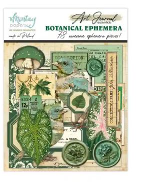 Packaging of Art Journal Botanical Ephemera with various botanical designs and text.