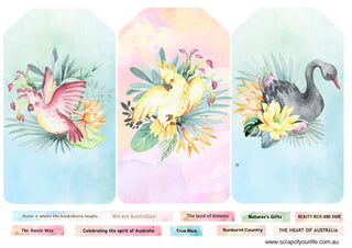 Australia Day Watercolour Tags - Scrap Of Your Life 