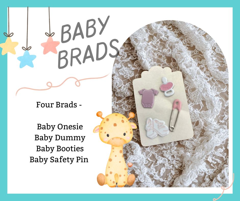 Baby Girl Brads Set 10 - Scrap Of Your Life 