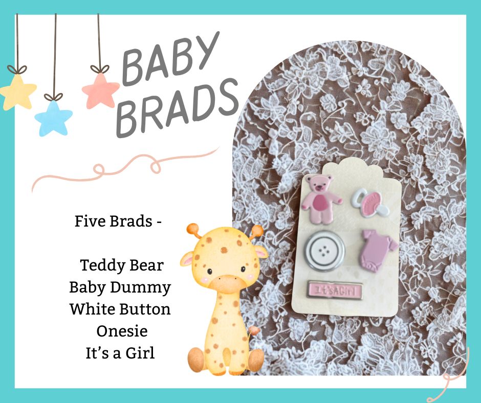 Baby Girl Brads Set 3 - Scrap Of Your Life 