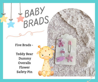 Baby Girl Brads Set 12 - Scrap Of Your Life 
