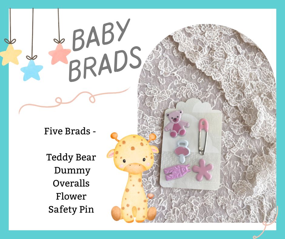 Baby Girl Brads Set 12 - Scrap Of Your Life 