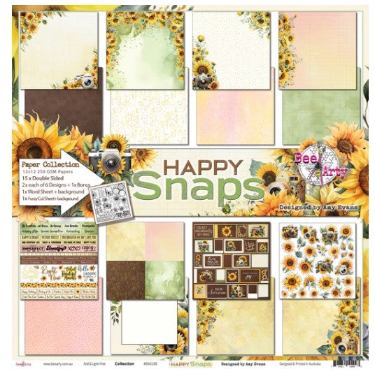 Bee Arty 12 x 12 Paper Collection Happy Snaps - Scrap Of Your Life 