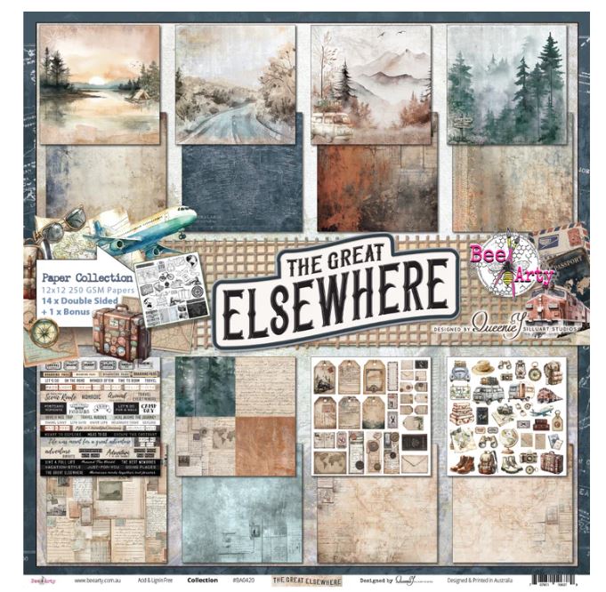 Bee Arty 12 x 12 Paper Collection The Great Elsewhere - Scrap Of Your Life 