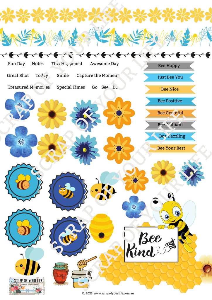 Printable - Bees - Scrap Of Your Life 