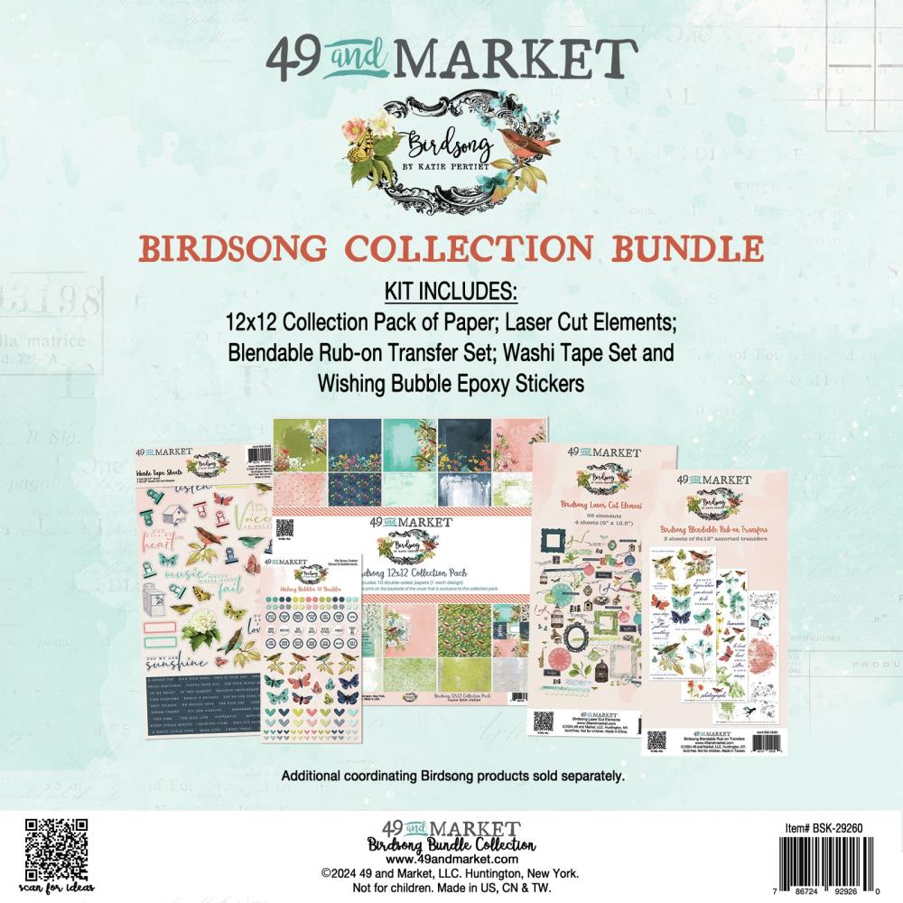 49 & Market 12 x 12 Birdsong Collection Bundle