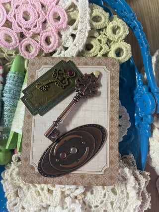Metal Book Plates & Key #2 - Scrap Of Your Life 
