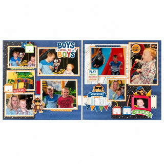 Scrapbooking Layout Kit Boys will be Boys