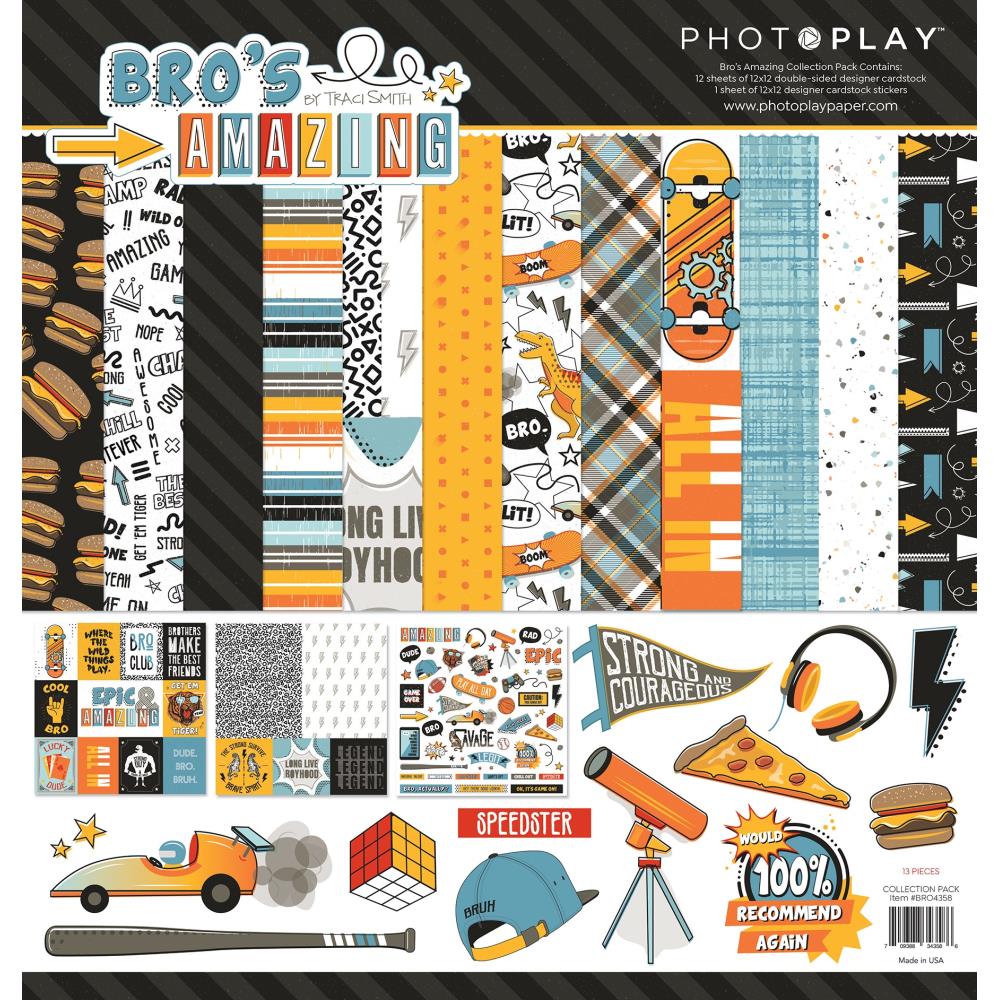 Photo Play - Bro's Amazing 12 x 12 Collection Kit - Scrap Of Your Life 