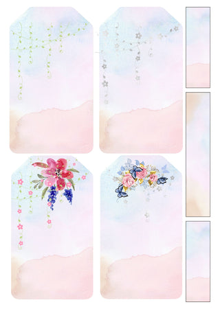 Free Printable Buttefly Spring Tags