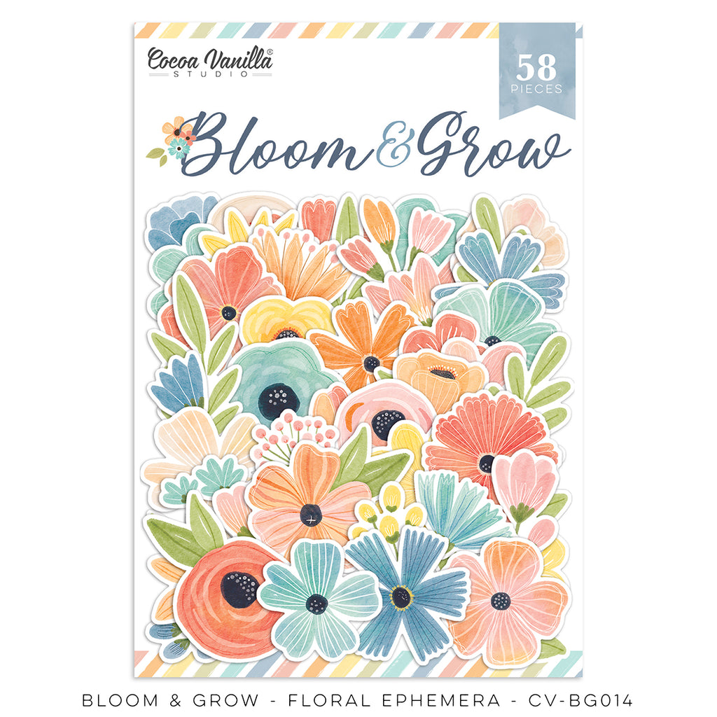 Cocoa Vanilla Bloom and Grow Ephemera Floral