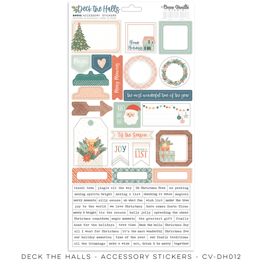 Cocoa Vanilla Deck the Halls Accessory Stickers