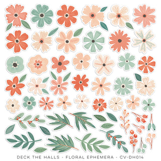 Cocoa Vanilla Deck the Halls Ephemera Floral - Scrap Of Your Life 