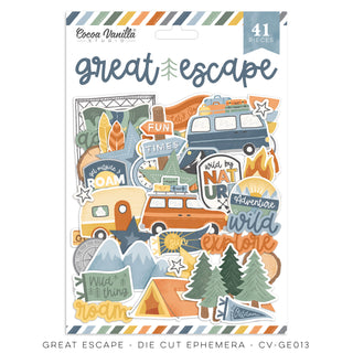 Cocoa Vanilla -  Die Cut Ephemera Great Escape - Scrap Of Your Life 