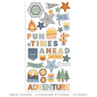 Cocoa Vanilla -   Chipboard Stickers Great Escape - Scrap Of Your Life 