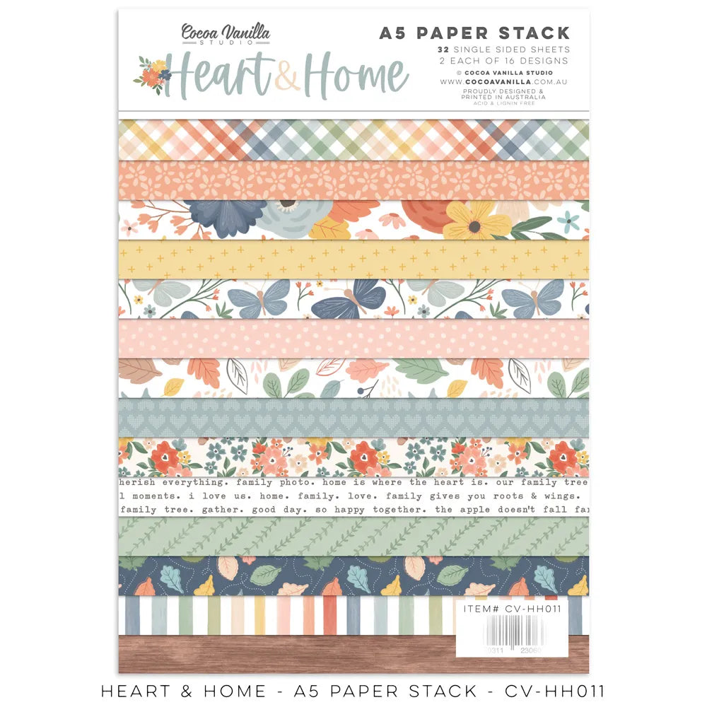 Cocoa Vanilla Heart and Home 6 x 8 Paper Pad - Scrap Of Your Life 