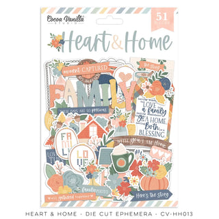 Cocoa Vanilla Heart and Home Die cut Ephemera - Scrap Of Your Life 