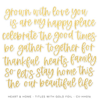 Cocoa Vanilla Heart and Home Titles with Gold Foil - Scrap Of Your Life 