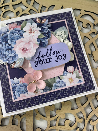 Uniquely Creative Indigo Bloom 12x12 Layout Kit (Plus 2 Cards & 2 Mini 6x6 Layouts) - Scrap Of Your Life 