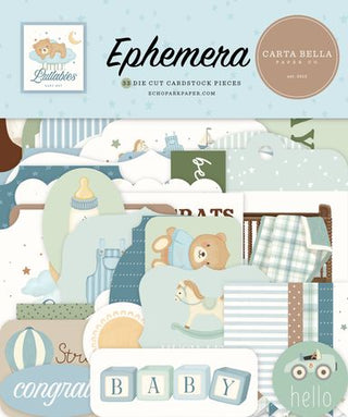 Carta Bella Little Lullabies Ephemera Baby Boy - Scrap Of Your Life 