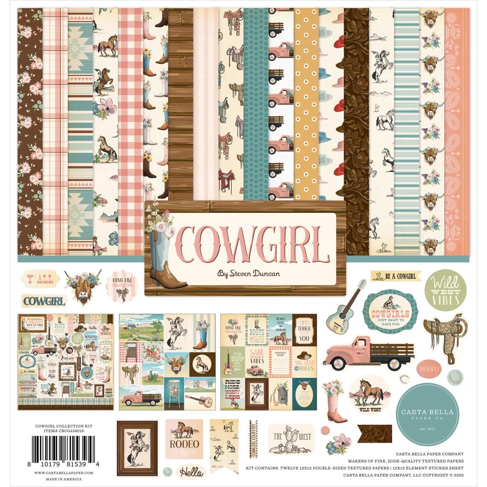 Carta Bella Cowgirls 12 x 12 Paper Collection