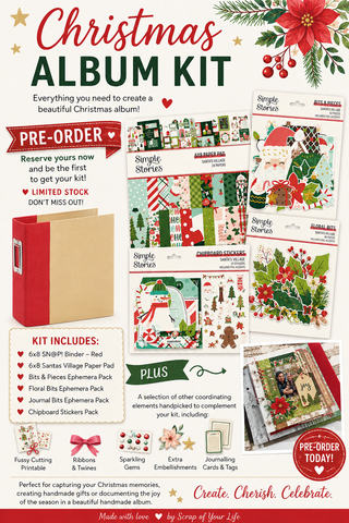 Simple Stories Santa's Village Christmas Album Kit (Pre-Order)