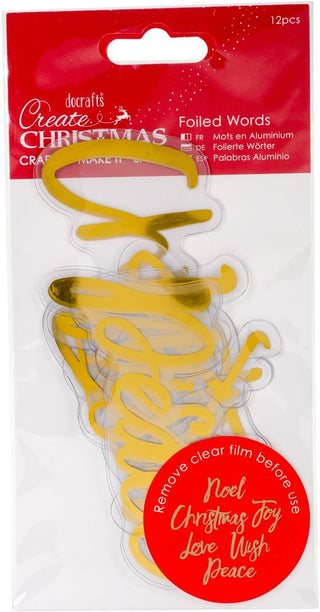 Do Crafts - Create Christmas Foiled Words - Gold - Scrap Of Your Life 