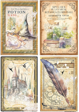 Ciao Bella Rice Paper A4 Piuma Wizard Academy Cards