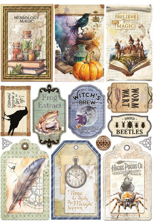 Ciao Bella Rice Paper A4 Piuma Wizard Academy Labels