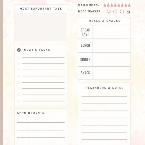 Printable - Daily Planner #1 - Scrap Of Your Life 