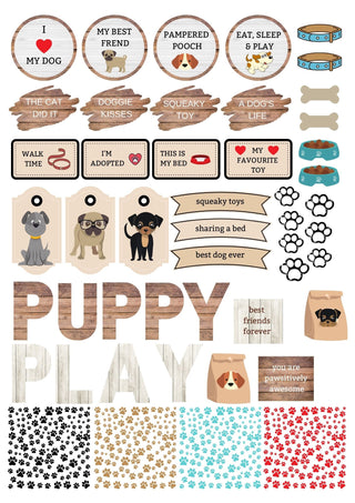 Printable - Dog Pawsitively Pawesome - Scrap Of Your Life 