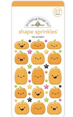 Doodlebug Sprinkles Adhesive Enamel Shapes - Hey Pumpkin