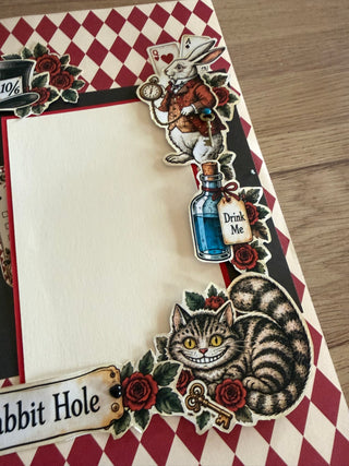 Scrapbooking Layout Kit Alice in Wonderland Down the Rabbit Hole