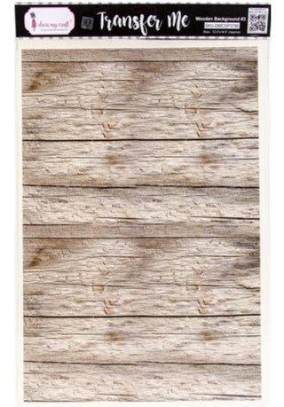 Dress My Craft Transfer Me Sheet Wooden Background no. 2 12.5"X18.5" - Scrap Of Your Life 