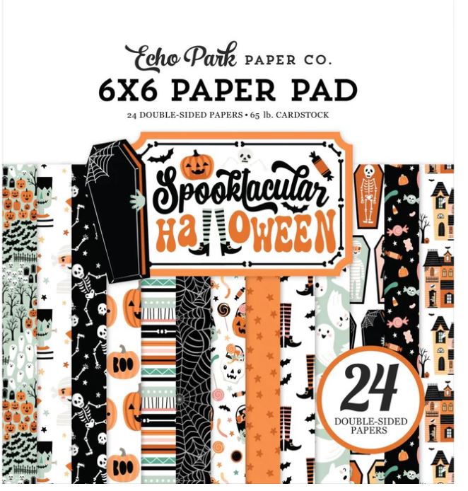 Echo Park Double-Sided Cardstock Paper Pad 6"X6" Spooktacular Halloween