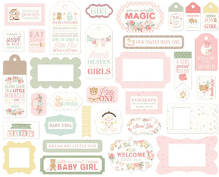 Carta Bella Little Lullabies Girl Ephemera Tags & Ephemera - Scrap Of Your Life 