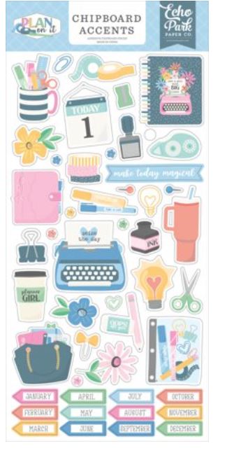 Echo Park Plan On It Chipboard Accents - Scrap Of Your Life 