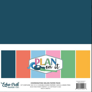 Echo Park Plan On It Collection Kit Solids - Scrap Of Your Life 