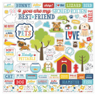 Echo Park Pets - 12 x 12 Cardstock Stickers - Elements