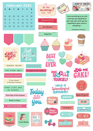 Valentine & Celebrate Planner Printable - Scrap Of Your Life 