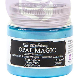 Prima - Finnabair - Art Alchemy - Opal Magic - Acrylic Paint - Blue Green - Scrap Of Your Life 