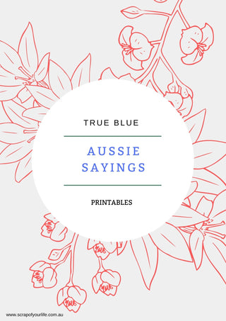 Australia Day Slang Cut-A-Part Sayings - Scrap Of Your Life 