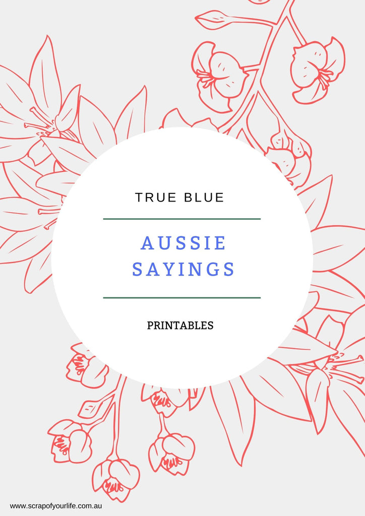 Australia Day Slang Cut-A-Part Sayings