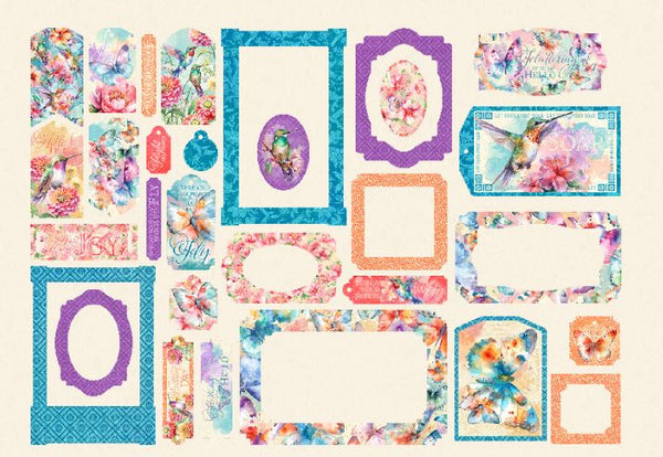 Graphic 45 - Flight Of Fancy Die Cuts - Tags & Frames - Scrap Of Your Life 