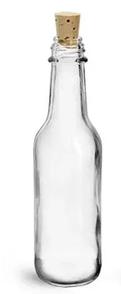 Glass Bottle with cork stopper - Scrap Of Your Life 