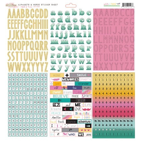 Glitz Designs - Wild n Free Collection Stickers Alphabets & Words - Scrap Of Your Life 
