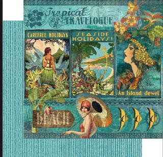 Graphic 45 12x12 DS Paper Tropical Travelogue