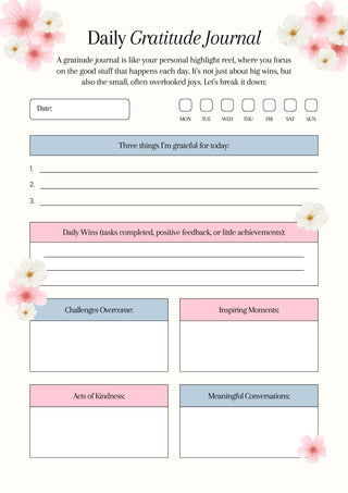Daily Gratitude Printable - Scrap Of Your Life 