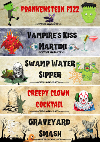Printable Halloween Bottle Labels - Scrap Of Your Life 